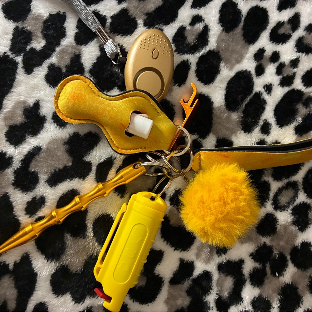 Yellow Safety Keychain Set for Kids